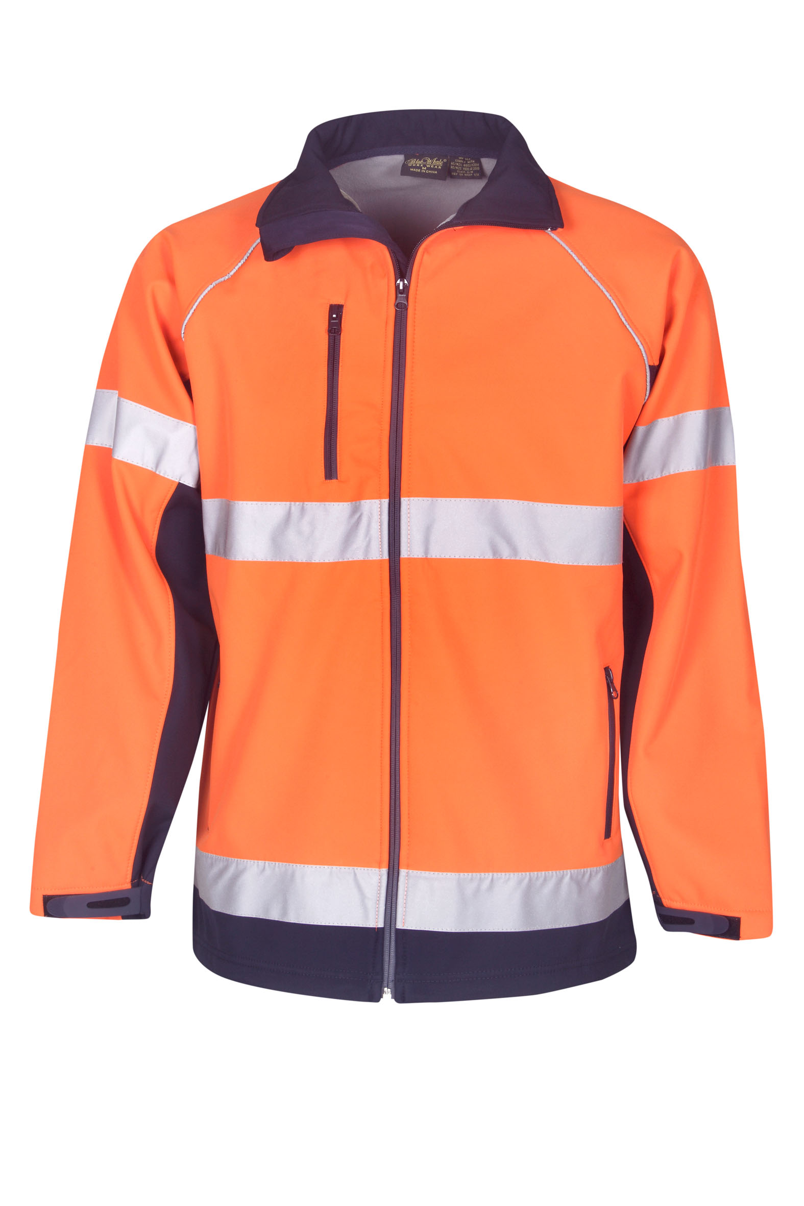 J87 Orange-Navy J87 Hi Vis Soft Shell Jackets D/N Use